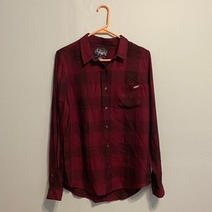 Purple/maroon Superdry button up